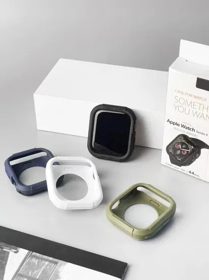 럭셔리 전체 보호 스마트 시계 6 44mm 케이스, Iwaatch 6 용 Apple Watch 보호대 용 소프트 TPU 시계 커버 (소매 포장 포함)